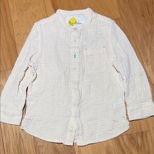 Mini Boden Gauze Button Shirt